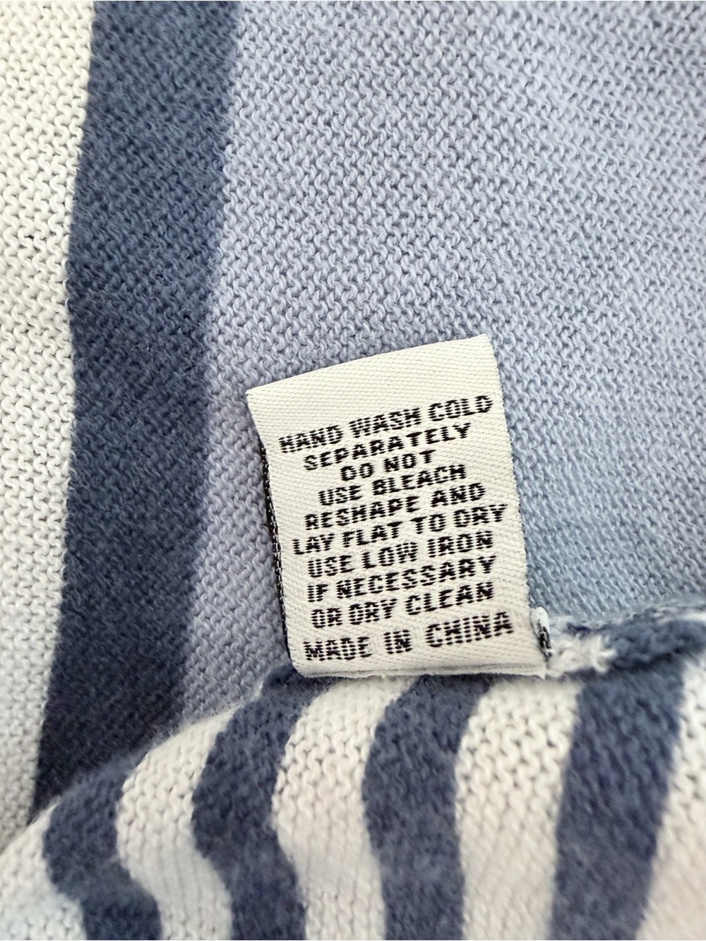 Elliott Lauren Lightweight Sweater Slouchy Blue Stripe 100% Cotton - M - Picture 6 of 11